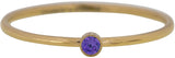 Charmin's - Ring Gold Met Geboortesteen Amethyst (februari)