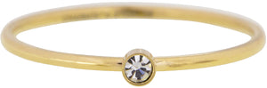 Charmin's - Ring Gold Met Geboortesteen Diamond (april)