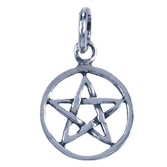 Hanger Zilver Pentagram 12 x 21 mm