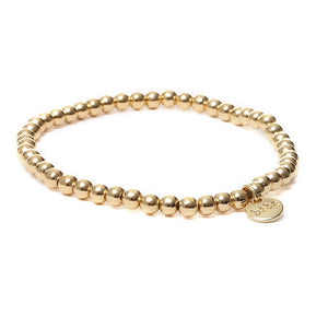 Armband BIBA - Bolletjes Op Elastiek - 4 mm (glans)