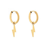 Oorbellen Essentialistics - Oorring Goudkleur met Bliksem