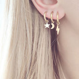 Oorbellen Essentialistics - Oorring Goudkleur met Ster