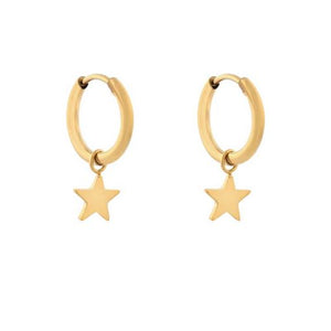 Oorbellen Essentialistics - Oorring Goudkleur met Ster