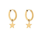 Oorbellen Essentialistics - Oorring Goudkleur met Ster