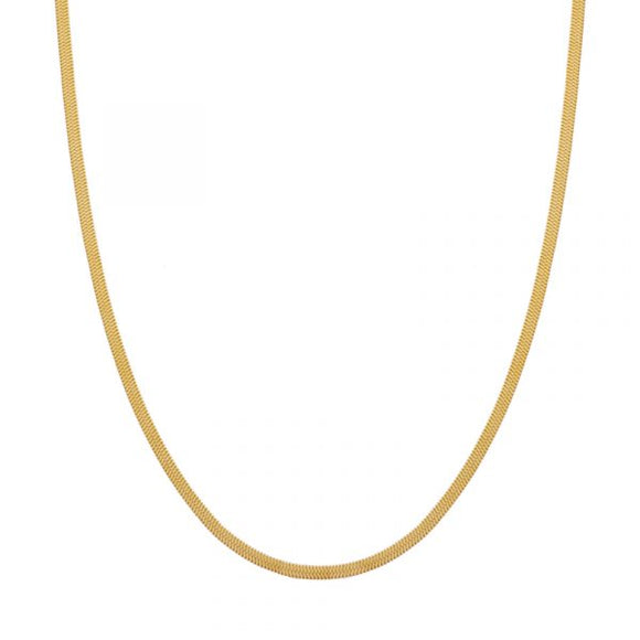 Ketting Essentialistics - Goudkleur Basis Plat Edelstaal