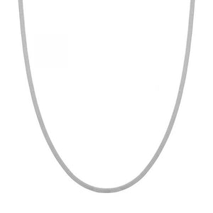 Ketting Essentialistics - Zilverkleur Basis Plat Edelstaal