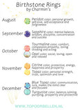 Charmin's - Ring Gold Met Geboortesteen Garnet (januari)