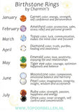 Charmin's - Ring Gold Met Geboortesteen Garnet (januari)